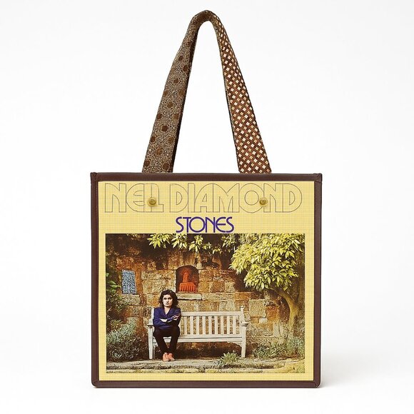 Neil Diamond Album Cover Tote Bag Faux Leather Upcycled Record Purse Retro Festi - Picture 4 of 17